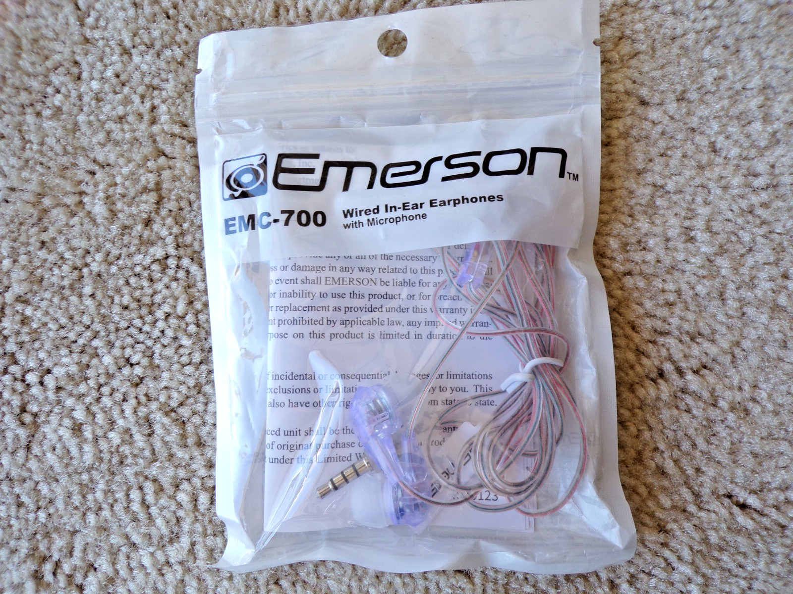 You get 5 Pair Earphones White Wired 3.5mm Jack Earbuds – Emerson EMC-700; @c9