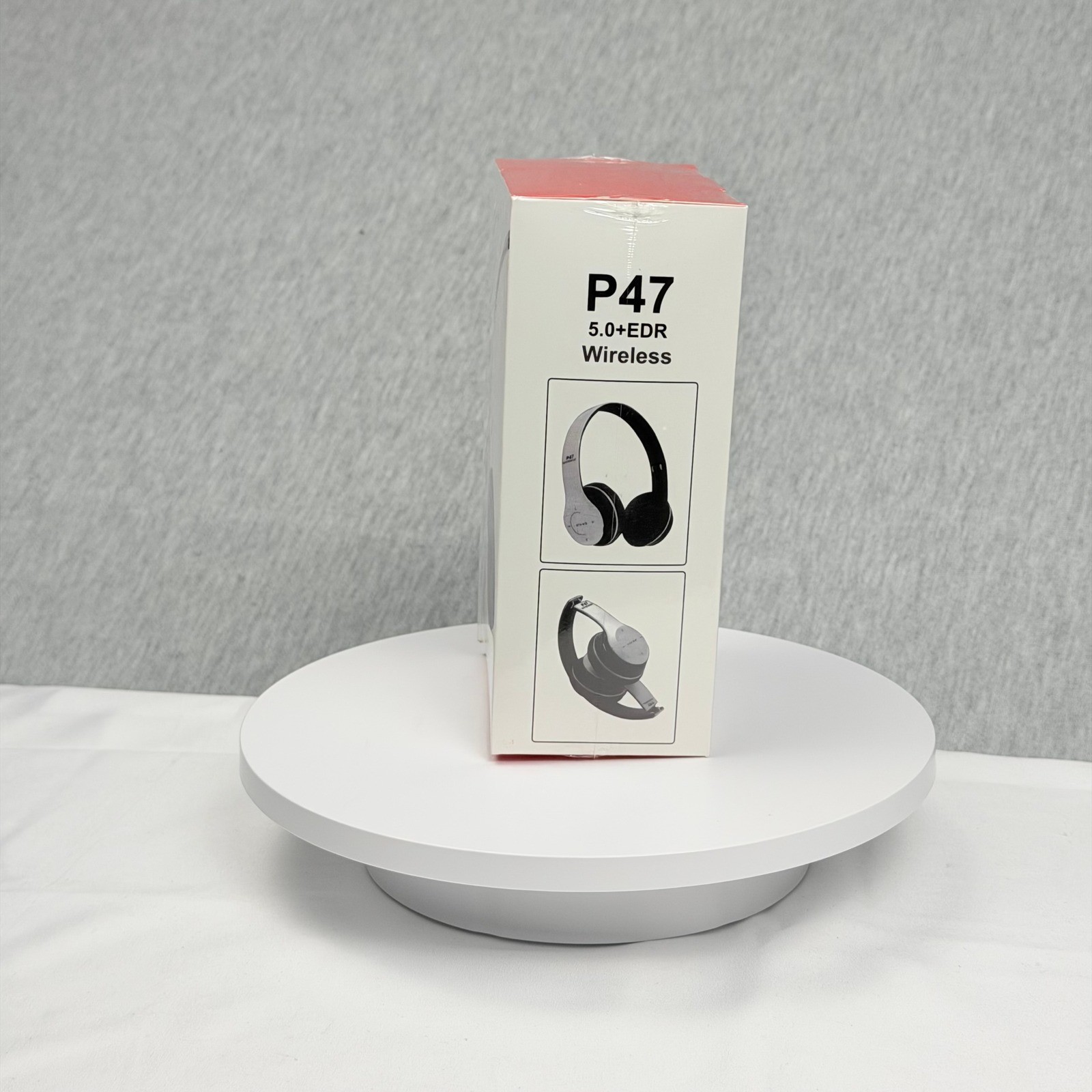 P47 Wireless Headphones Bluetooth 5.0+EDR Foldable Over-Ear Headset White/Black