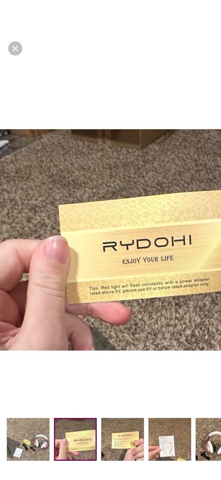 RYDOHI R916 Over-Ear Headphones Rose Gold White USB 3.5mm Headband Double Ear