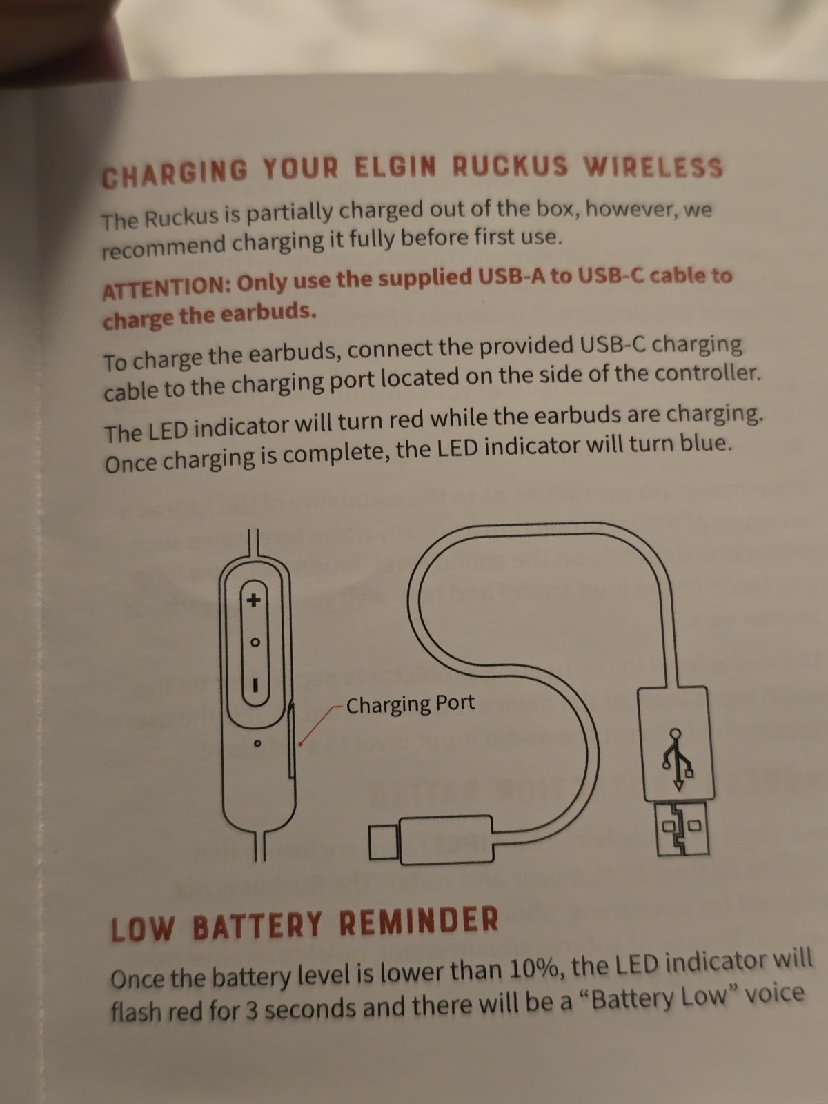 Elgin Ruckus Wireless Bluetooth Earplug Headphones 25 dB Noise Isolating Earbuds