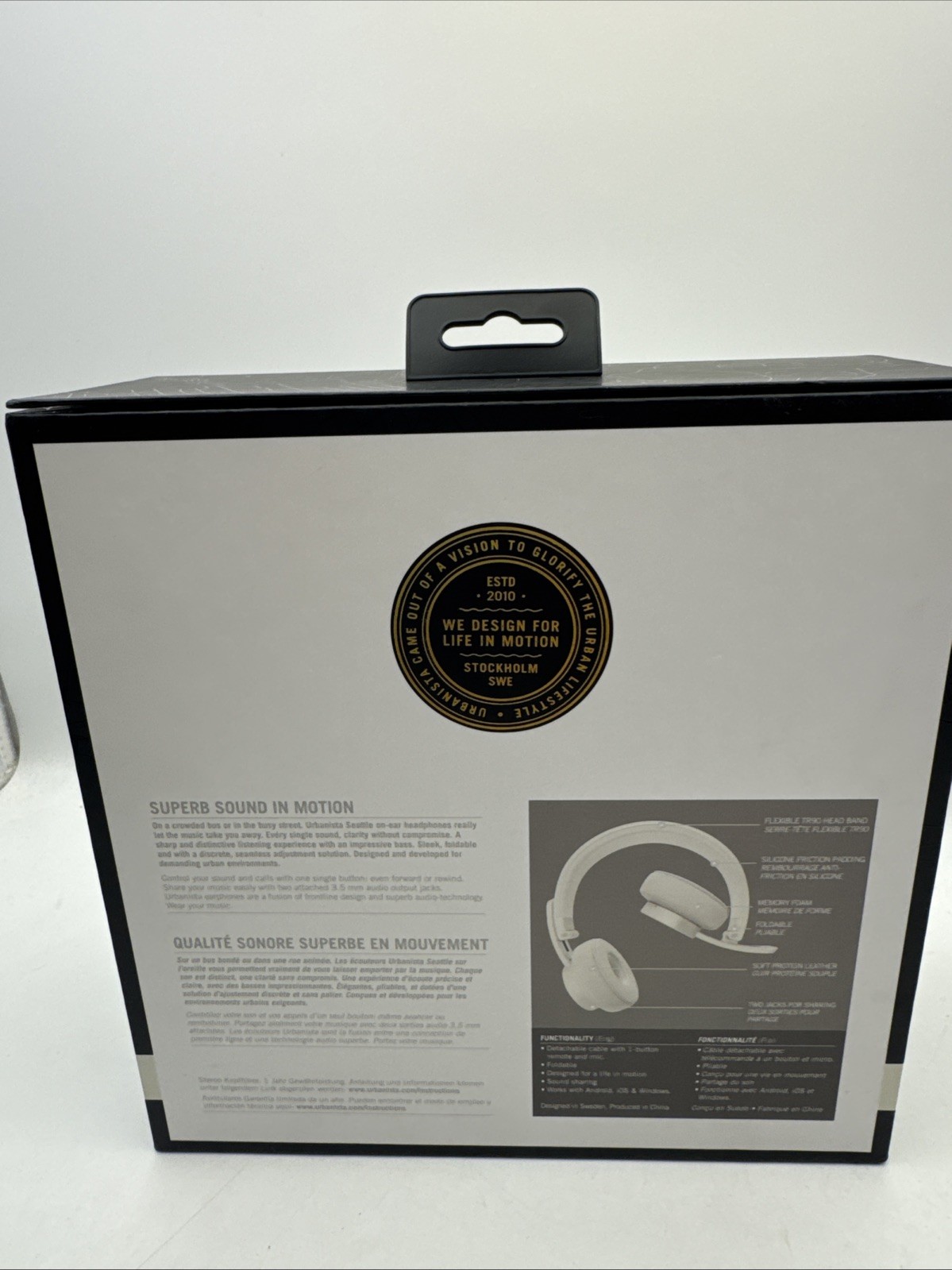 Urbanista Seattle On-Ear Headphones Fluffy Cloud White Wired New Sealed