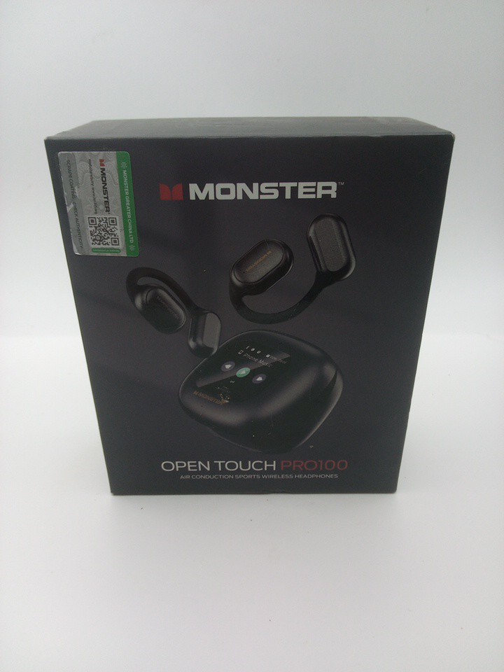 Monster Open Touch Pro 100, Open Ear Headphones Touch Screen Earbuds, Bluetooth