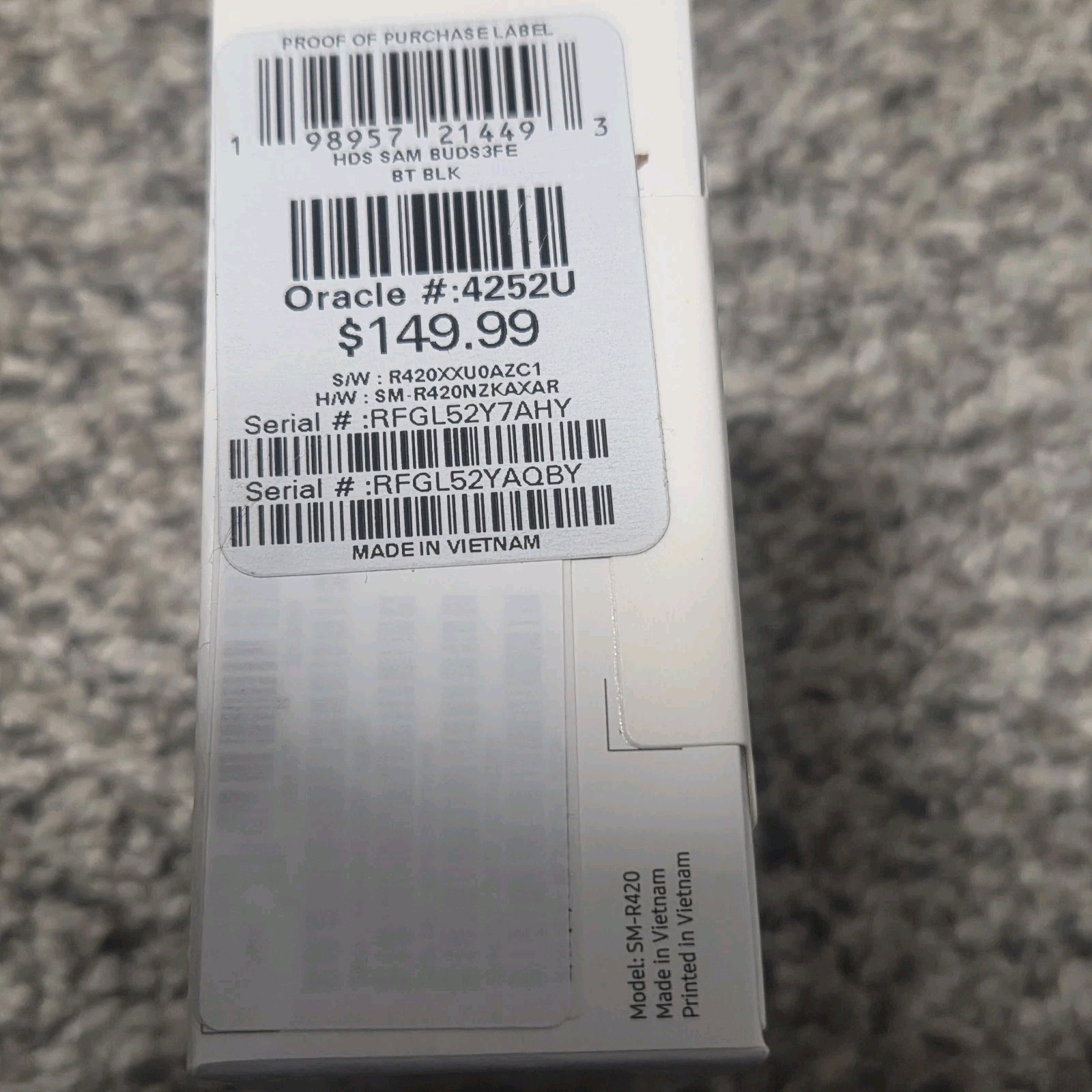 NEW SEALED Samsung – Galaxy Buds3 FE Wireless Earbud Headphones – Black Genuine