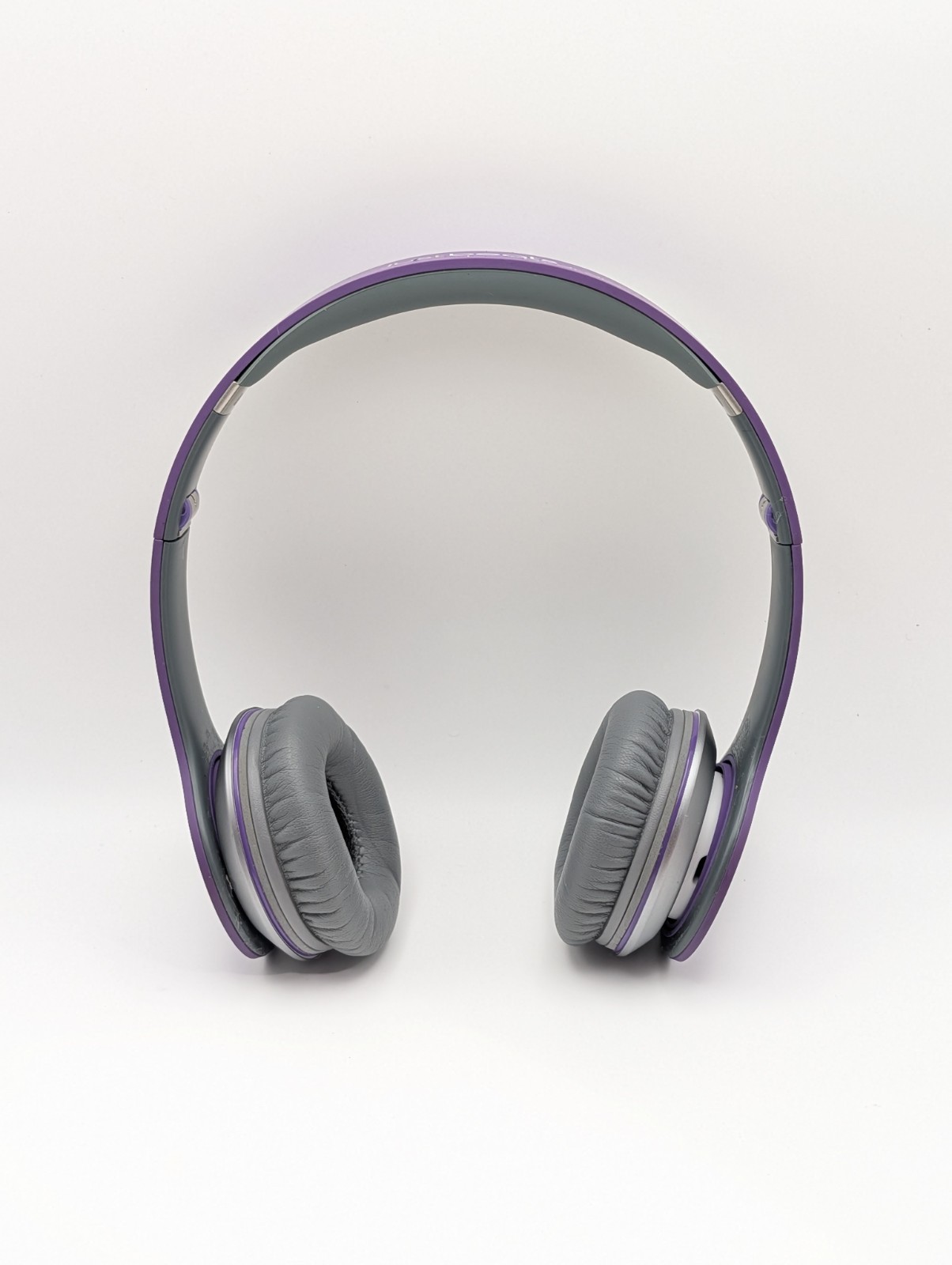 Beats by Dr. Dre JustBeats Solo Purple Gray Foldable Headphones 3.5mm Mic