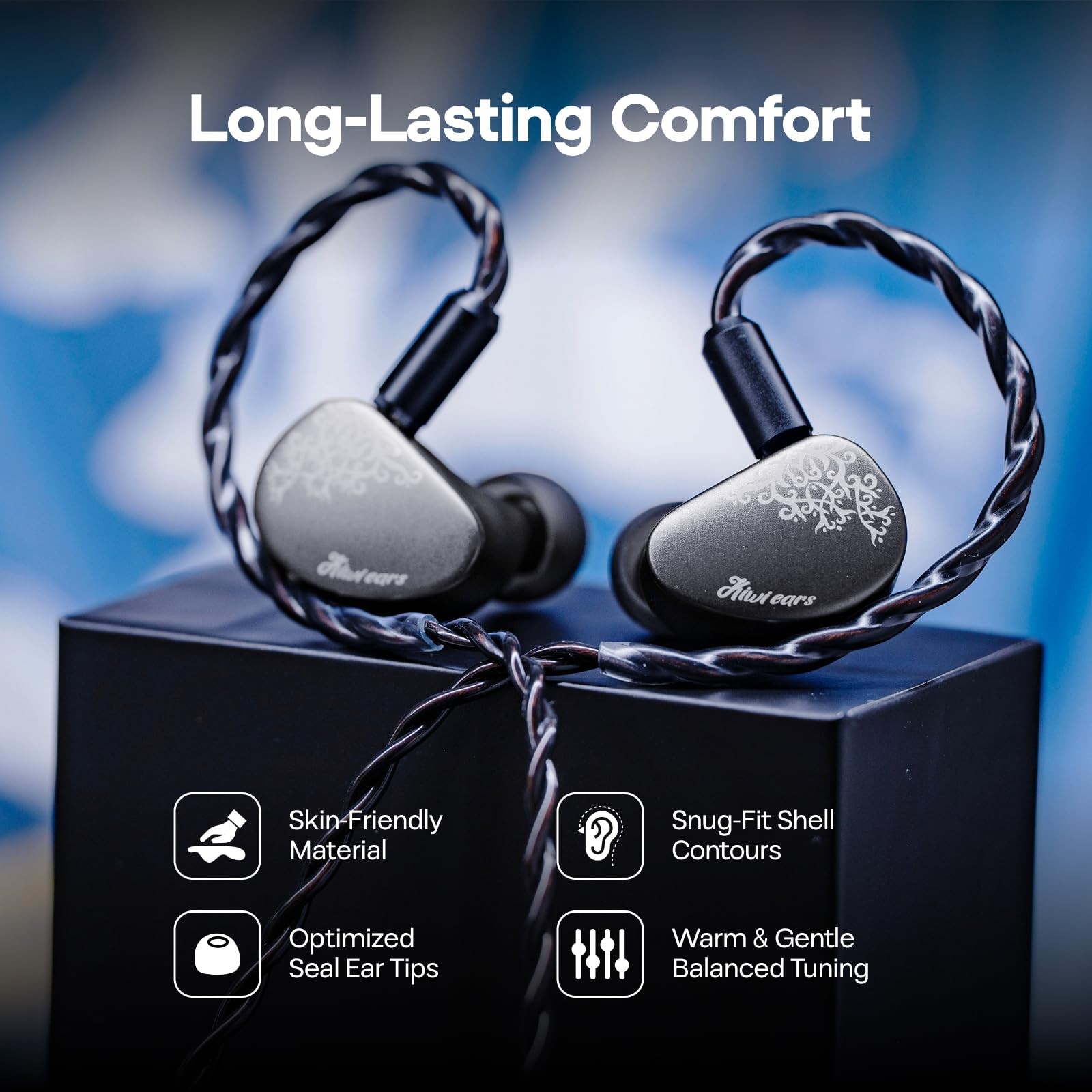 Kiwi Ears Cadenza II 10mm Titanium Driver in Ear Monitor, HiFi Wired IEM Earp…