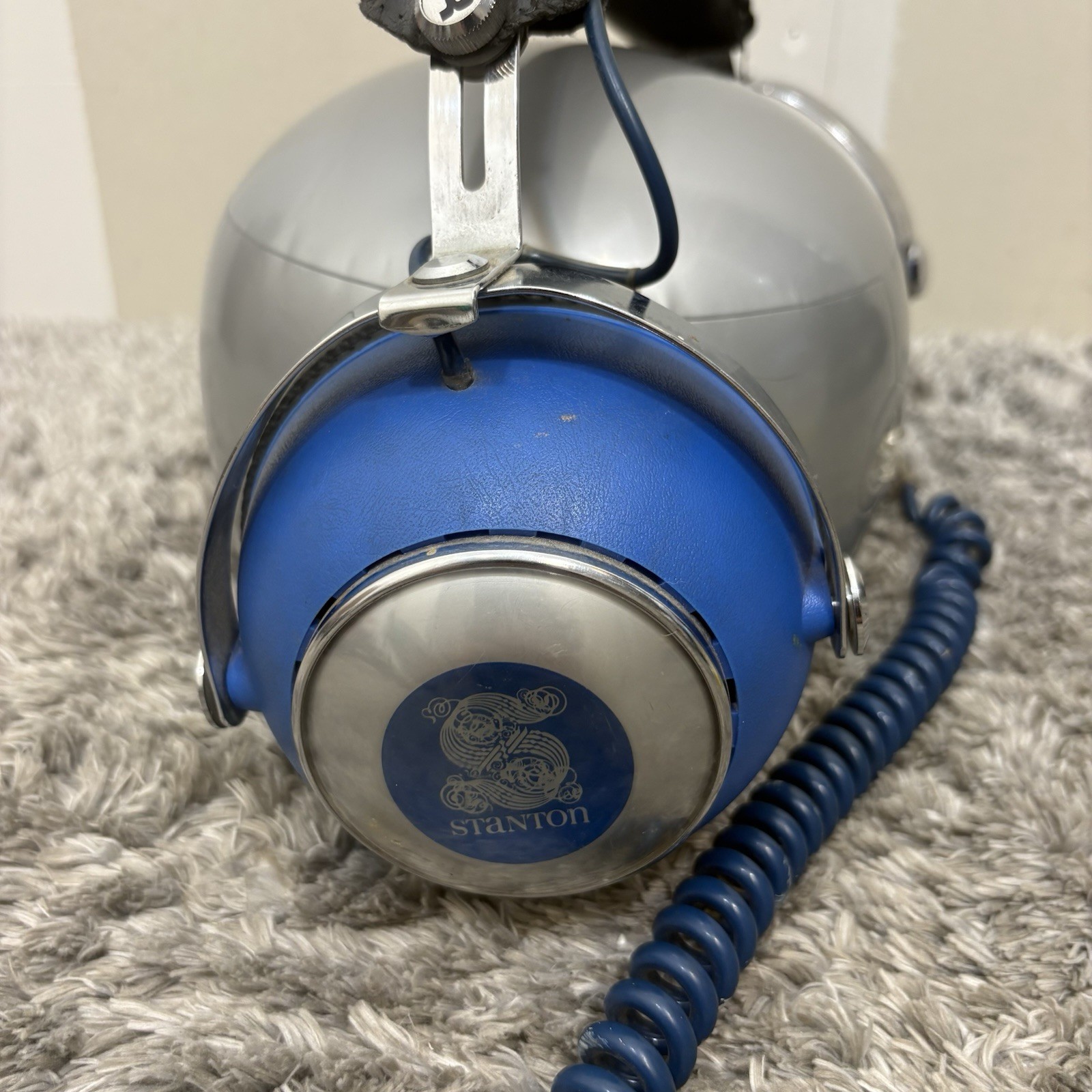 Stanton Dynaphase Fifty 50 Over Ear Headphones 1/4 Inch Plug 6/81 (Blue/Silver)