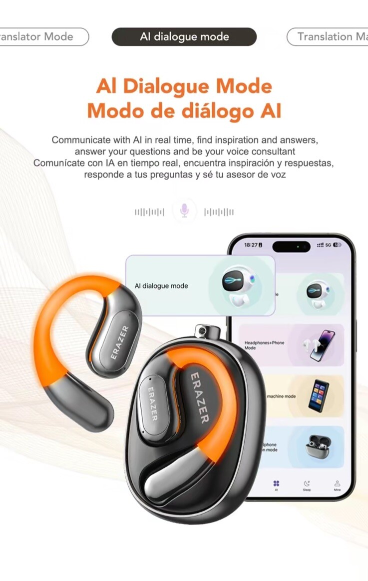 ERAZER XF31 Al Translation Earphones True Wireless OWS Headphones