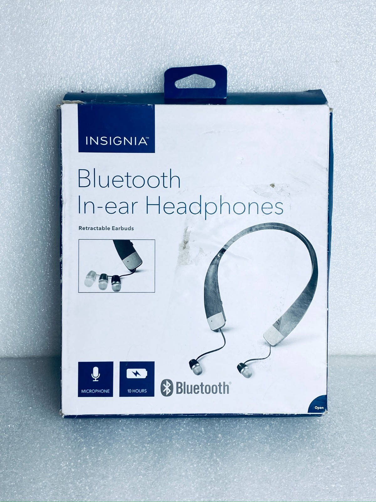 insignia Wireless Bluetooth In-Ear Headset W/Microphone, NS-CAHBTEB02 – (READ)