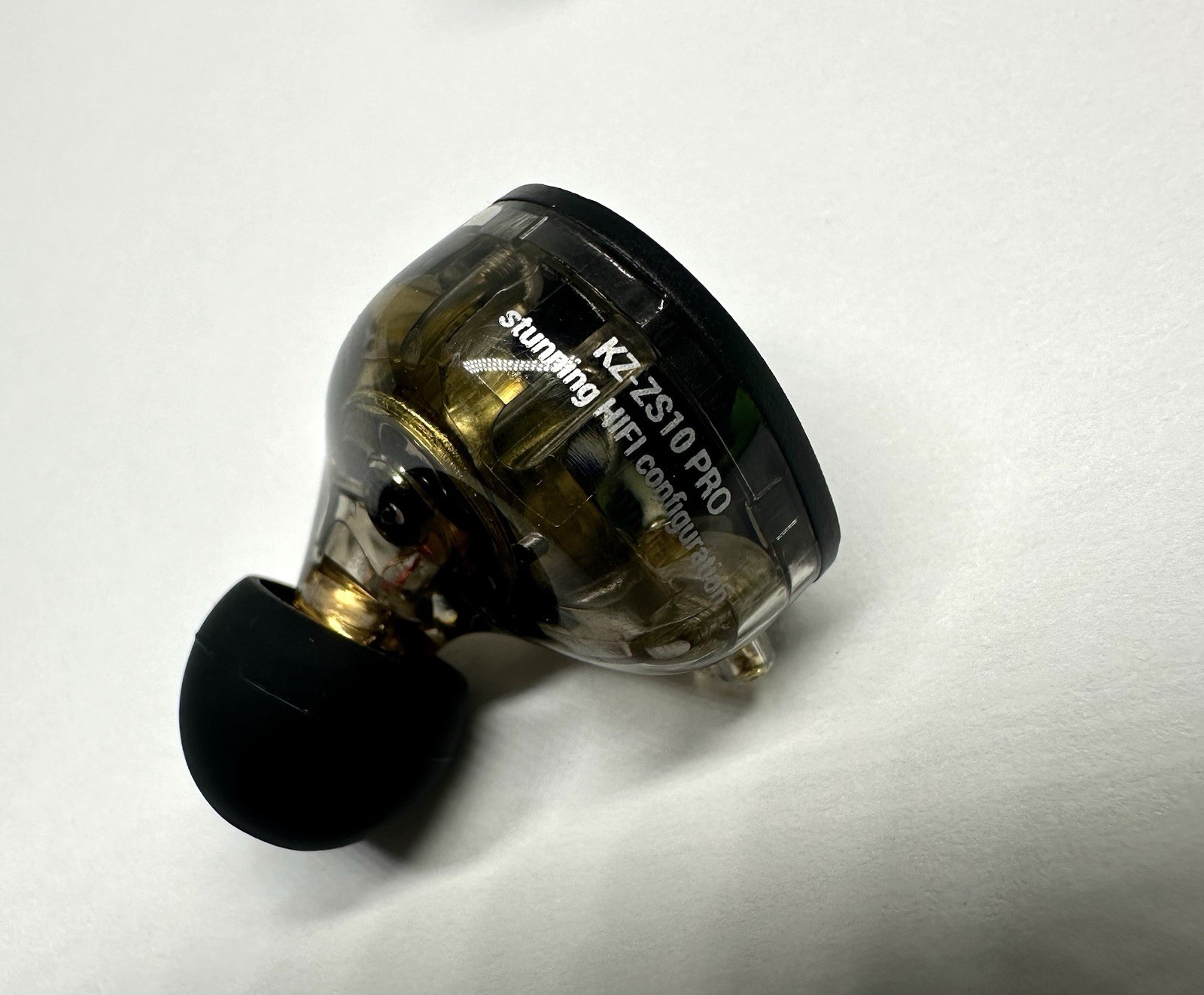 KZ ZS10 Pro Hybrid IEM Earphones 4BA+1DD HiFi In-Ear Monitor No Mic Black