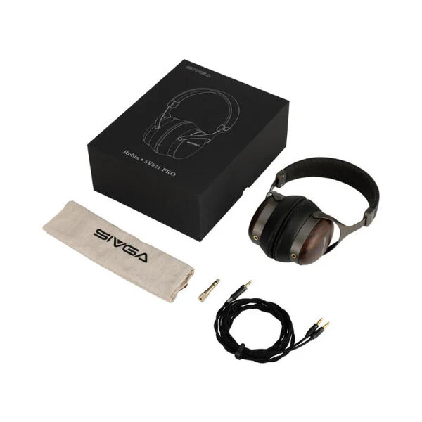SIVGA SV021 Pro Zebrawood Closed Back HiFi Headphones Wired 50mm OFC Cable