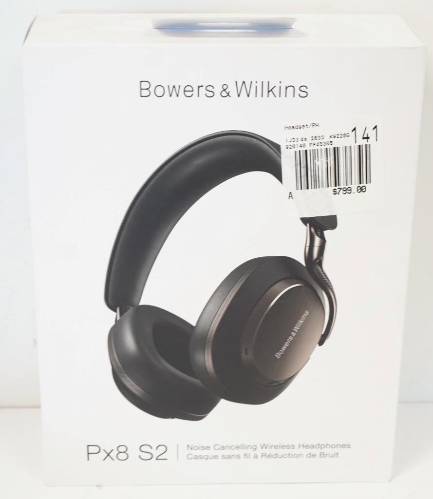 NEW – Bowers & Wilkins PX8 S2 Noise Cancelling Wireless Headphones – Onyx Black