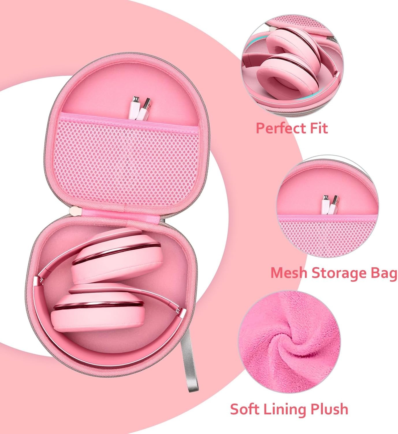 Headphone Headset Case for Beats/JLab/Lorelei X8/JBL/TOZO/BERIBES/Picun/KVIDI…
