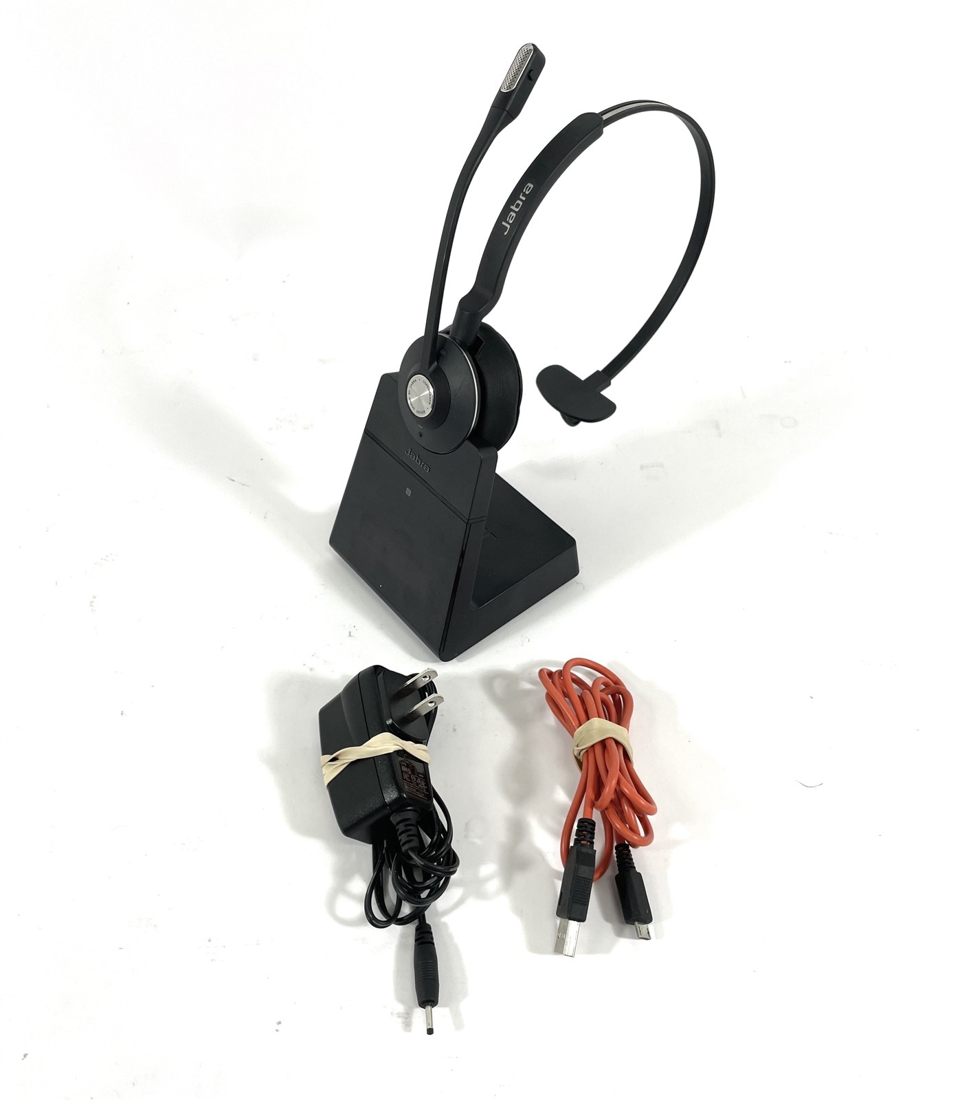 Jabra Engage 75 Wireless Mono Headset w/ Charging Base, USB Cable, & AC Adapter