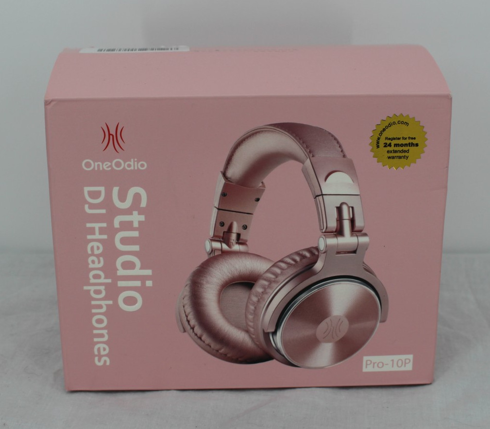 OneOdio Studio DJ Headphones Pink Pro-10P Wired Over Ear 50mm Driver w/ Cables