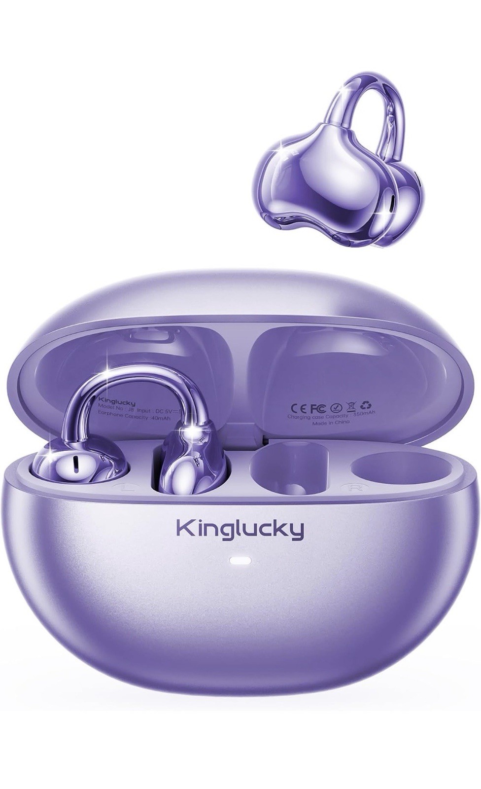 Upgraded Clip-On Earbuds Comfortable fit & Crystal-clear Sound, 40H Playtime …