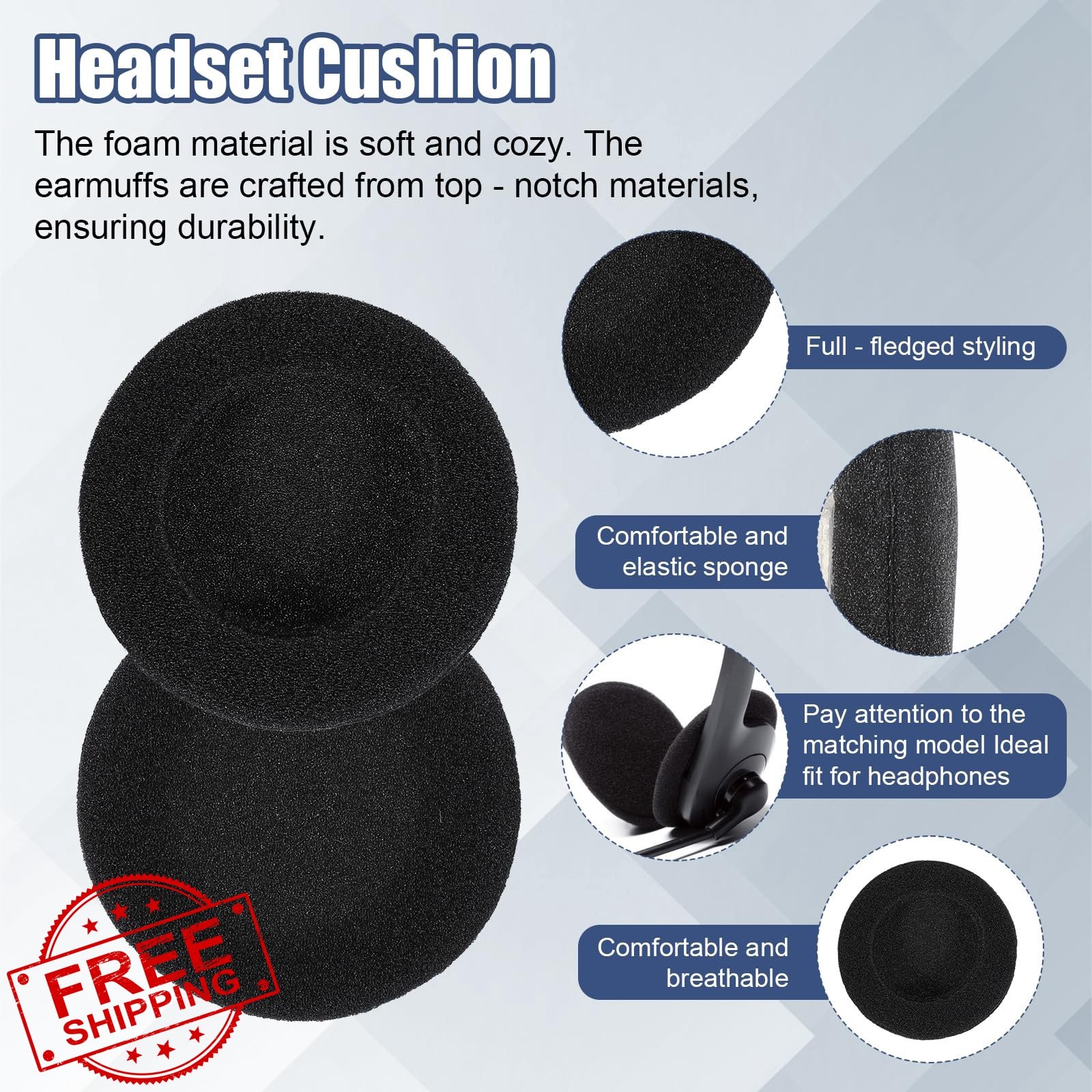 Zyghjort 50mm Headphone Earpads 6PCS