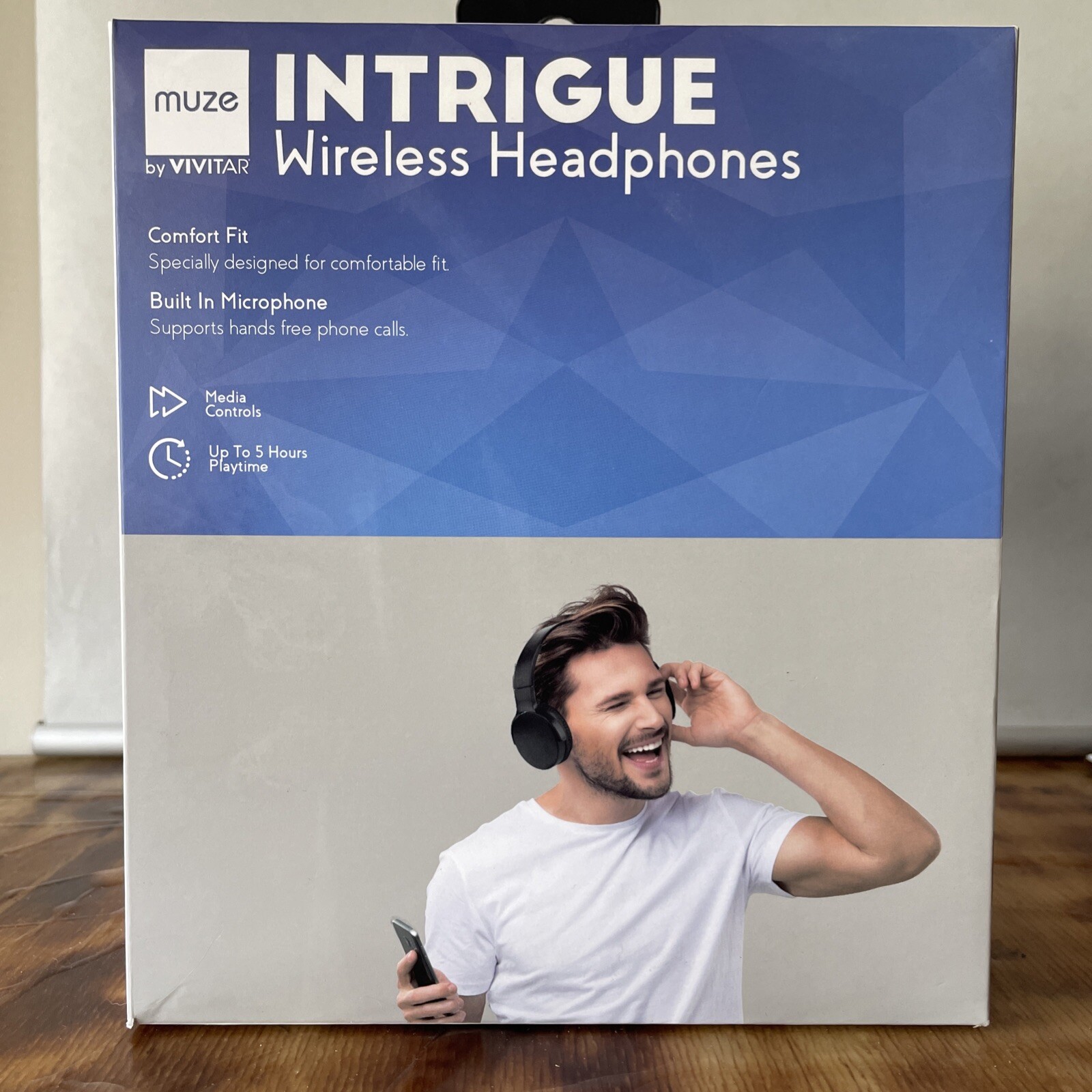 Intrigue Wireless Headphones Muze By Vivitar Bluetooth SIRI/GOOGLE Voice A…