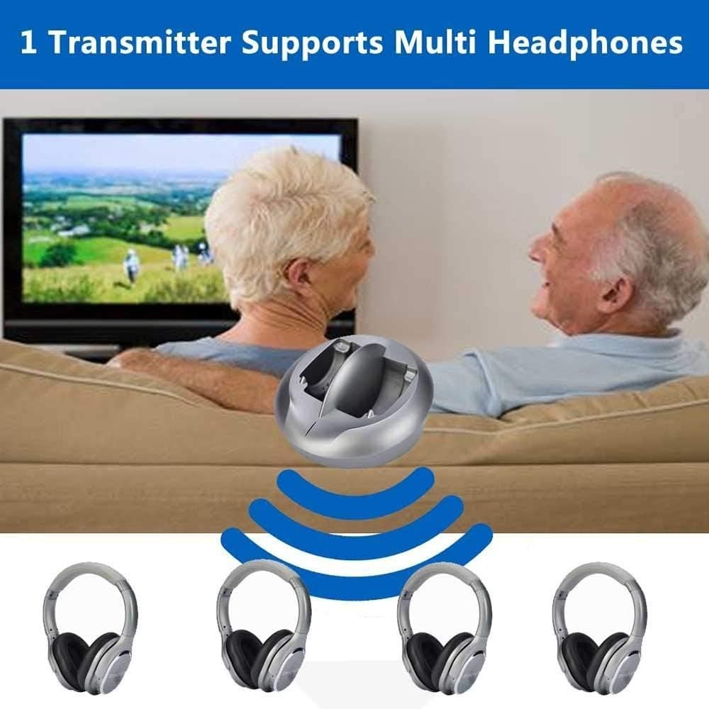 Wireless TV Headphones for Seniors – Over-Ear Design & Superior Sound