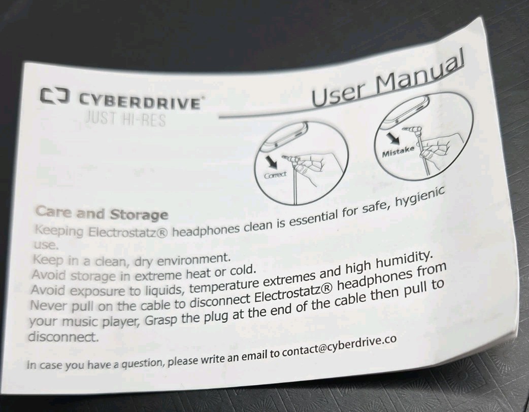 Cyberdrive Hi-Res Hybrid Dual Driver Over-Ear Headphones Blue Open Box Complete