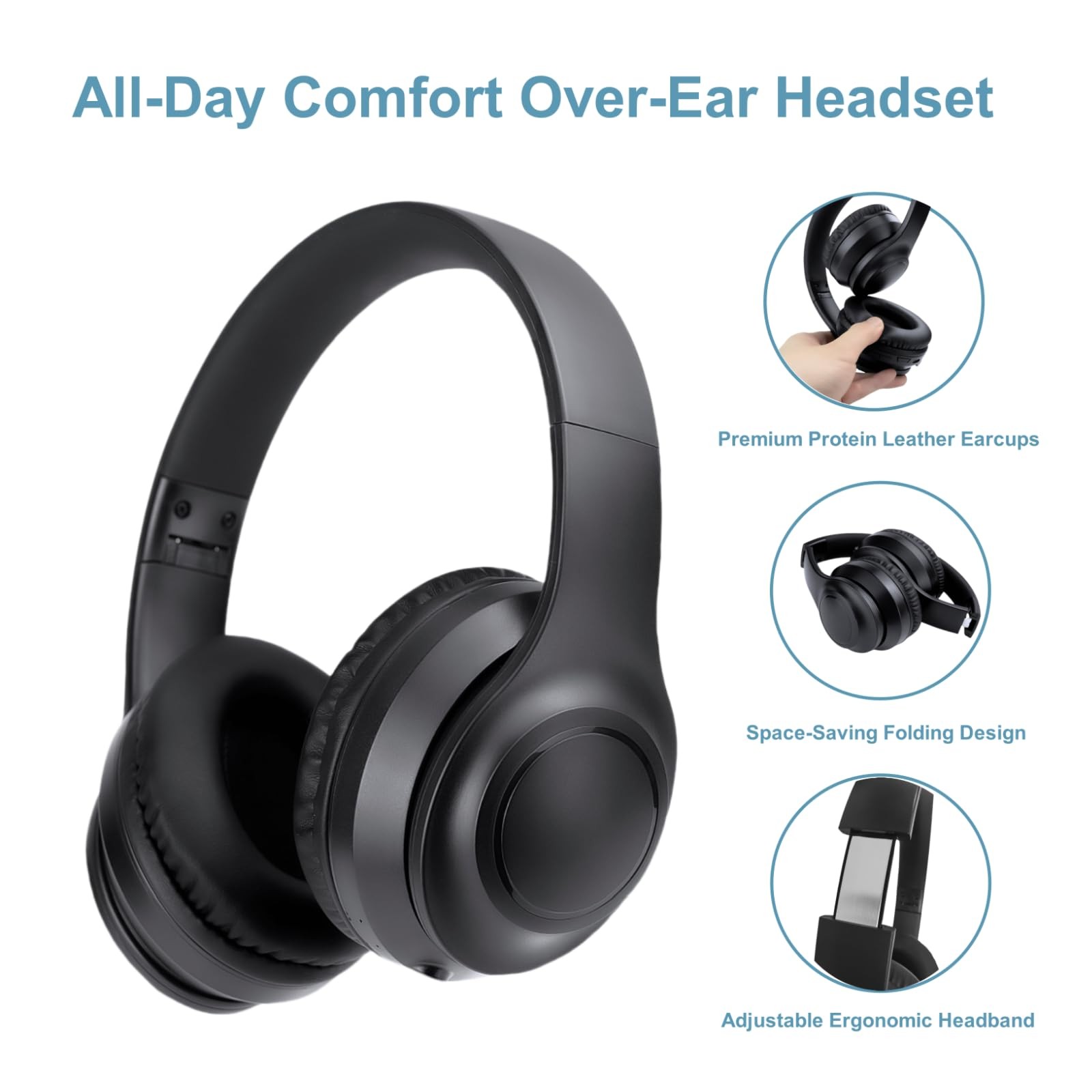 Wireless Over-Ear TV Headphones for Seniors with ANC, Bluetooth 5.3 & 3-in-1 …