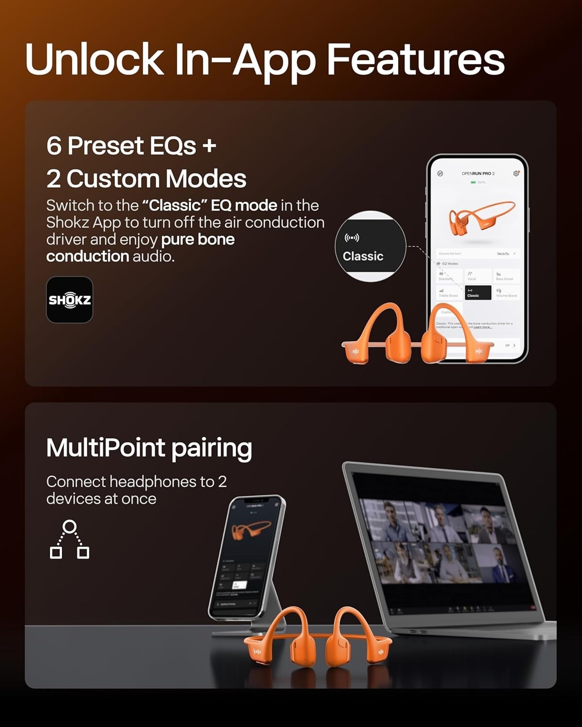 New OpenRun Pro 2- Bone Conduction Headphones, Open-Ear Bluetooth Wireless Sp…