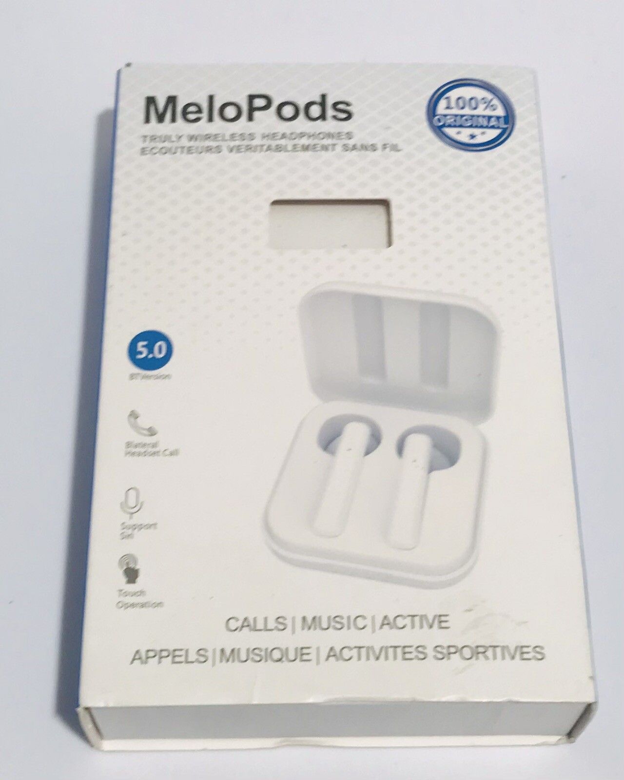 MeloPods Audio Ear Plugs – BT 5 Headset Calls Siri Support Touch Operation
