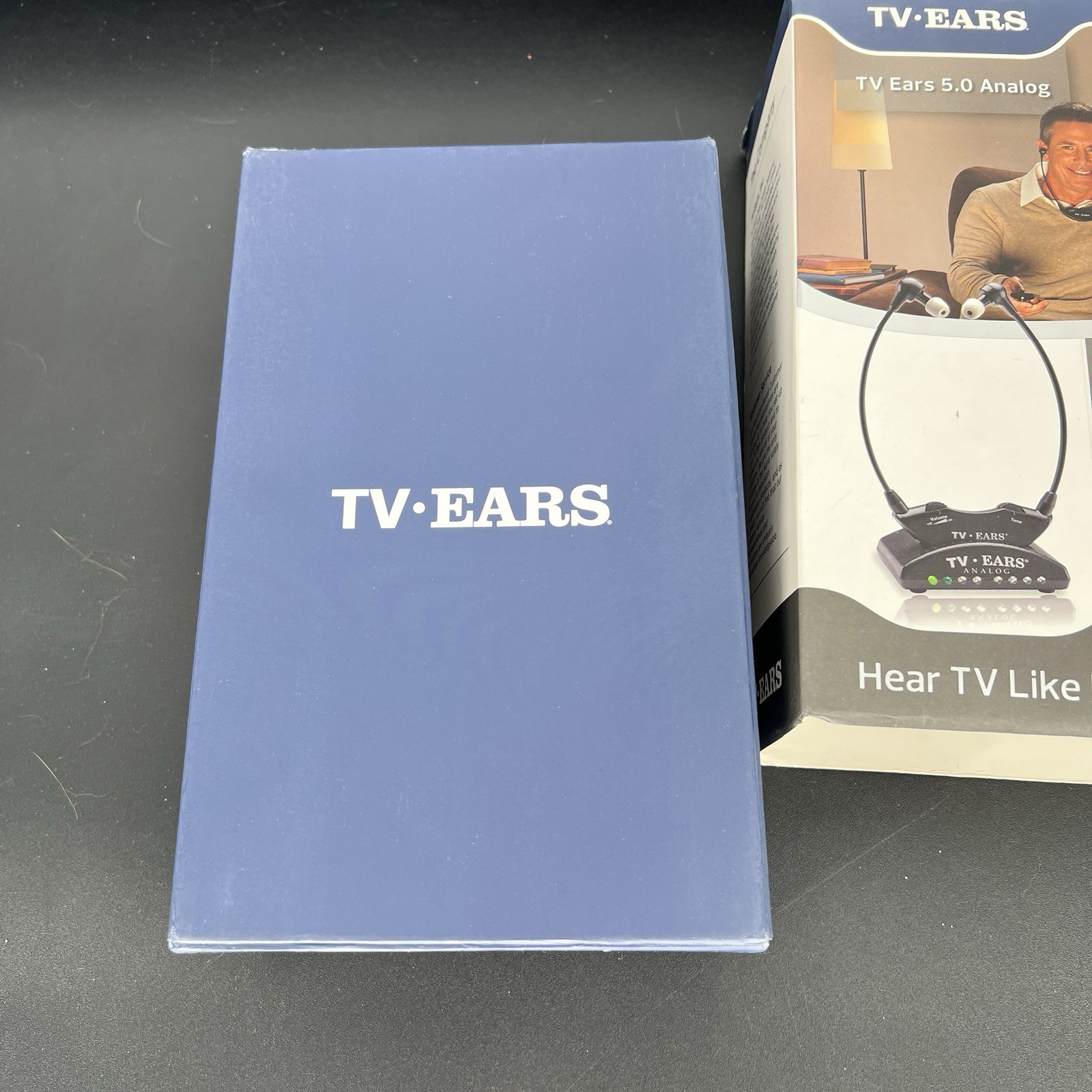 TV Ears Black Version 5.0 Item #11641 Voice Clarifying Listening NEW Open Box