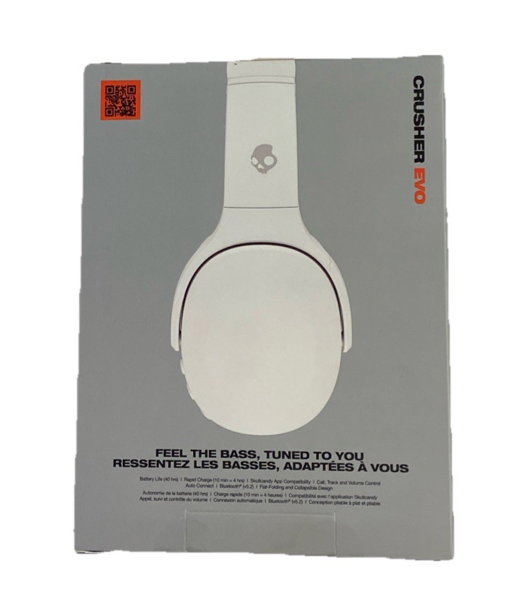 Skullcandy Crusher Evo S6EVW Bone Orange Glow Wireless Bluetooth Headphones