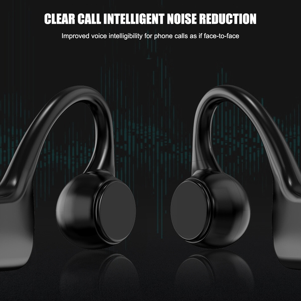 Outdoor Bone Conduction Headphones Bluetooth V5.3 Wireless Earbuds Sport Headset