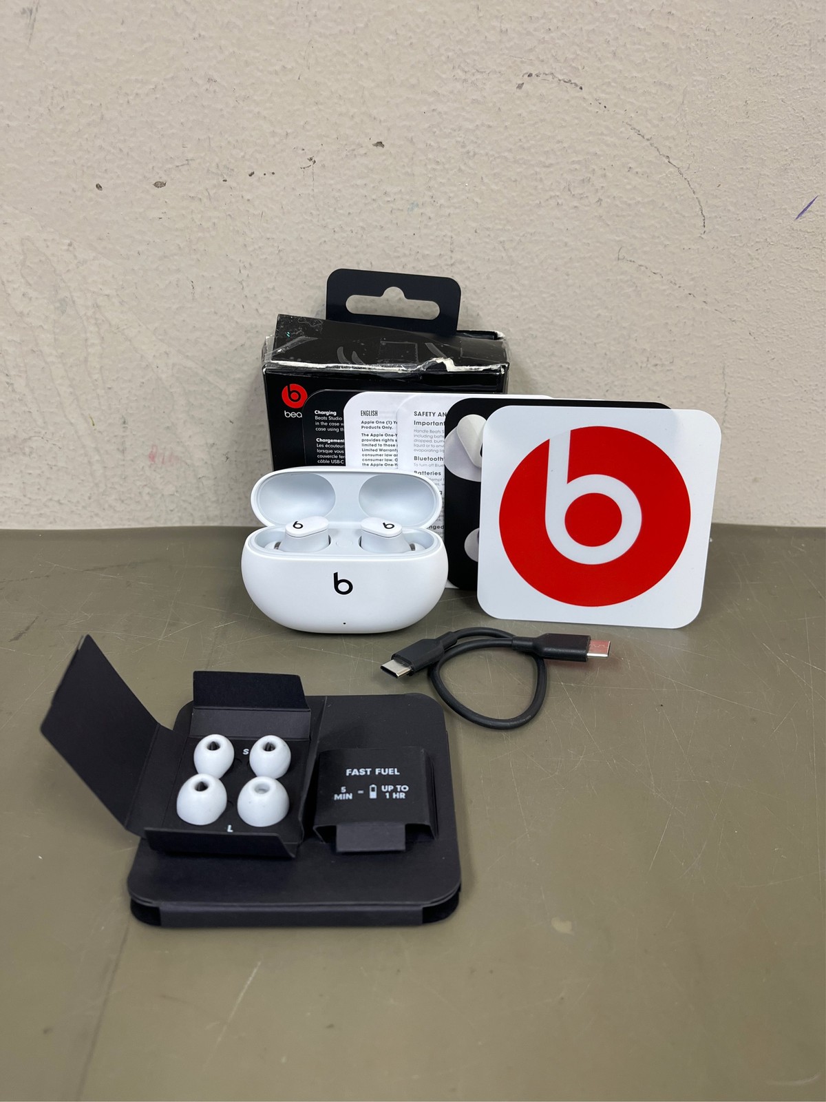 Beats by Dr. Dre ANC Bluetooth Water-Resistant Earbud Headphones Type, White 1