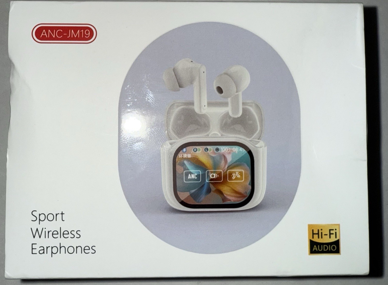 AI Translator Earbuds Touchscreen LCD Case 144 Languages ANC JM19 USB-C New Open