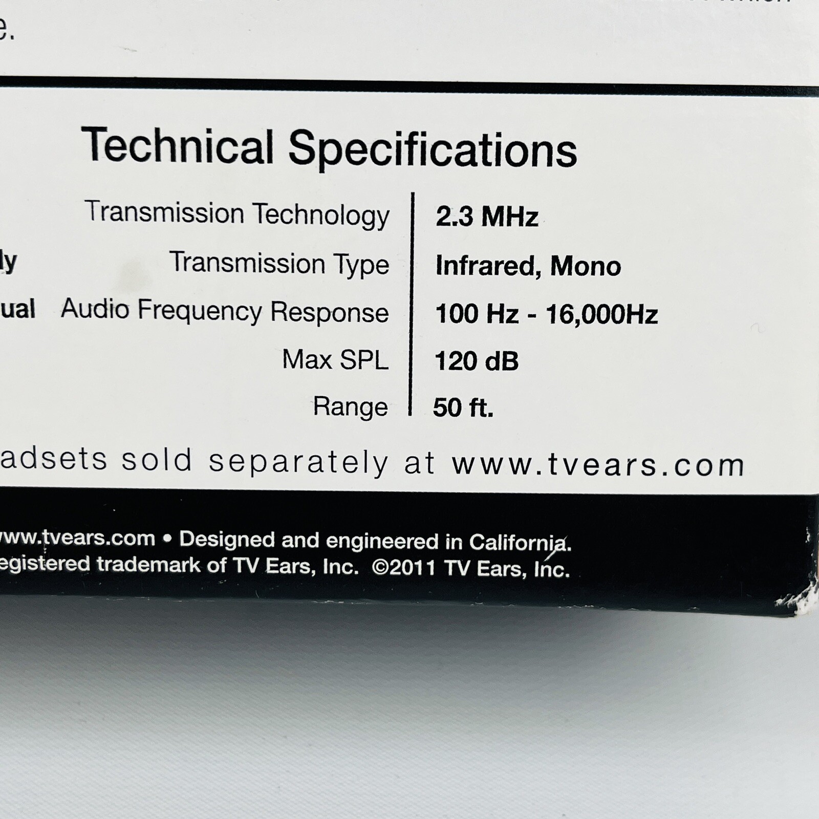TV Ears 3.0 Wireless Headset & 10 Replacement Ear Tips Amplifies Clarifies