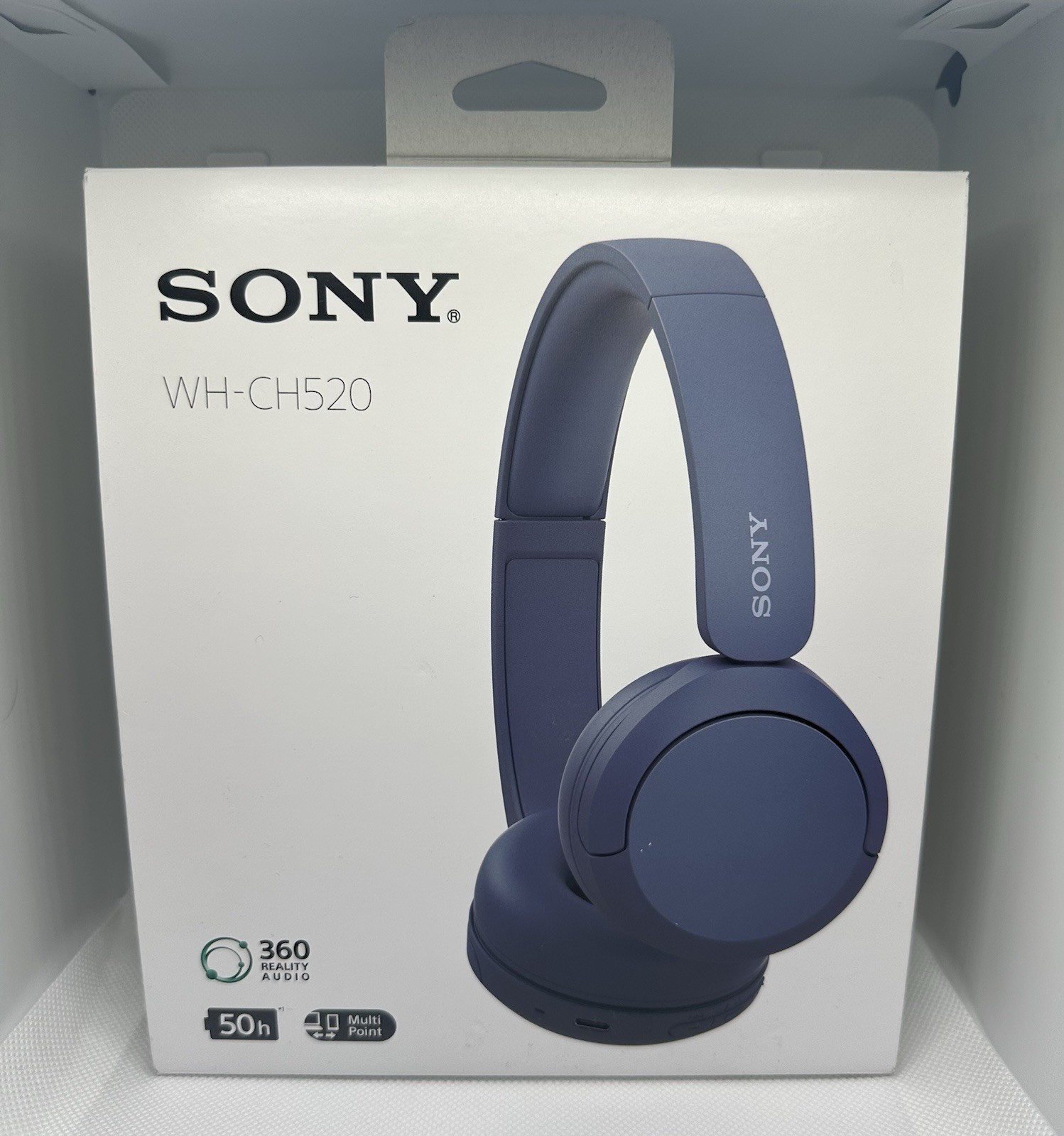 Sony WH-CH520 Blue Wireless Bluetooth Headphones – Up to 50 Hours Battery Life