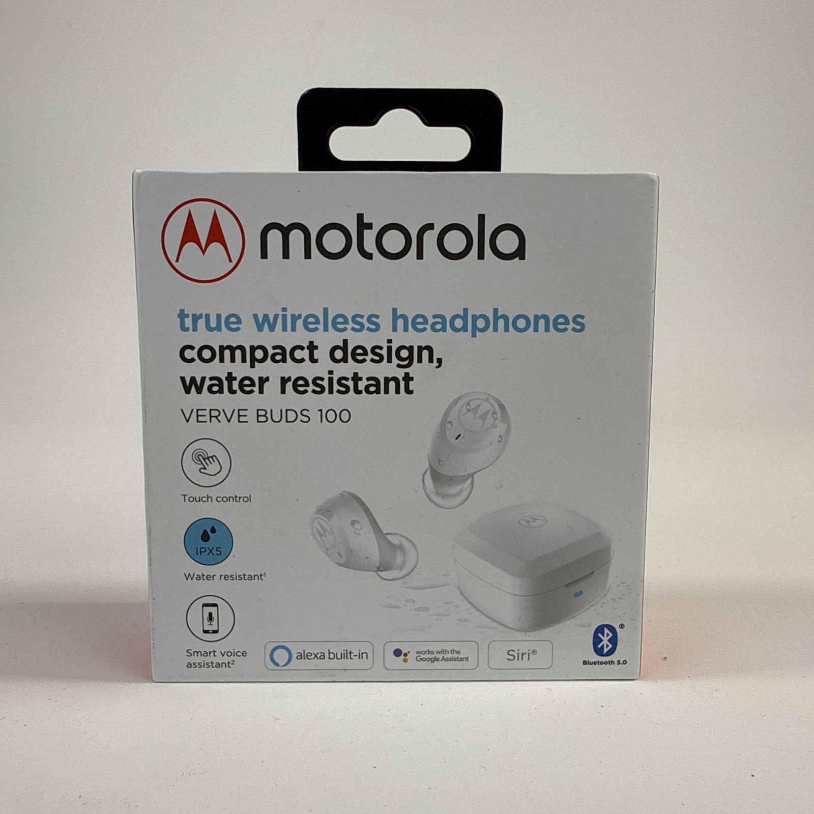 Motorola Vervebuds 100 Earbud Headphones, Water Resistant True Wireless Earbuds