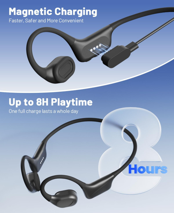 Auriculares Deportivos IPX8 para Natación con MP3 32GB y Graves Potentes