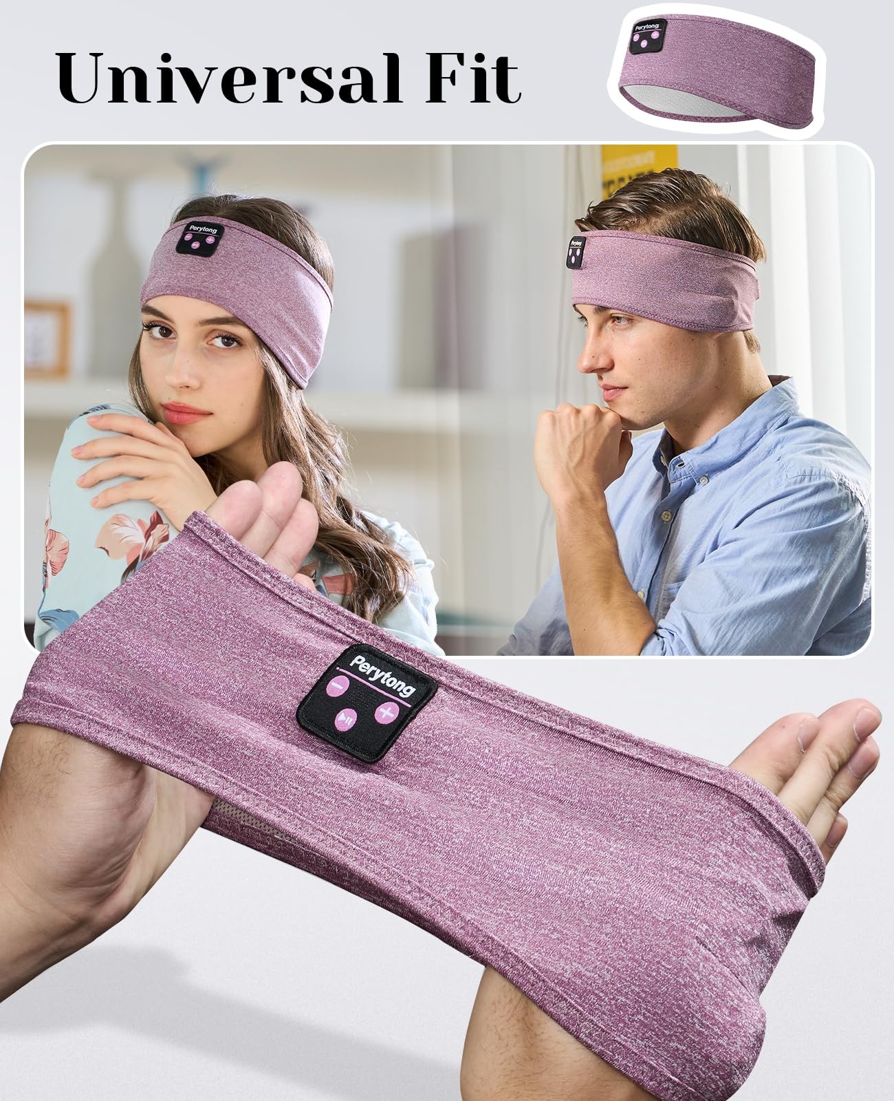 Sleep Headphones Bluetooth 5.4 Headband, Sleeping Headphones for Side Sleeper…