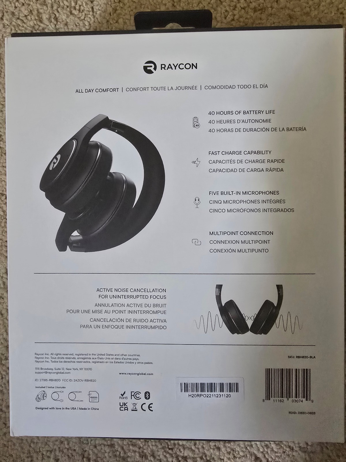 Raycon The Everyday Headphones Black