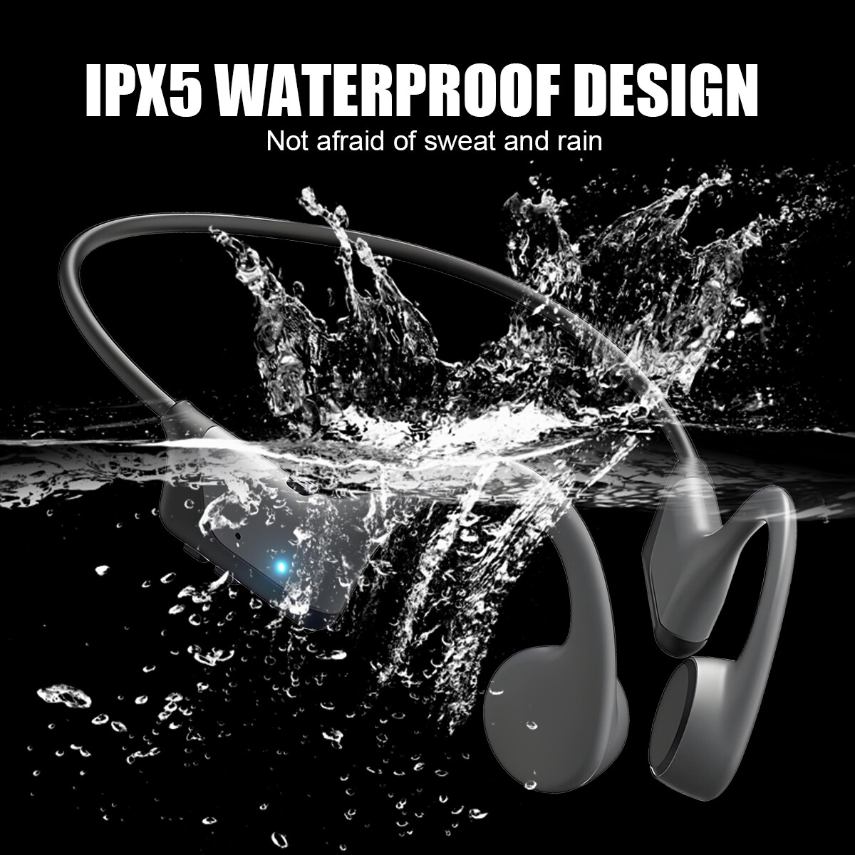 Bone Conduction Headphones induction 5.3 Open Ear Headphones IPx5 Waterproof A++