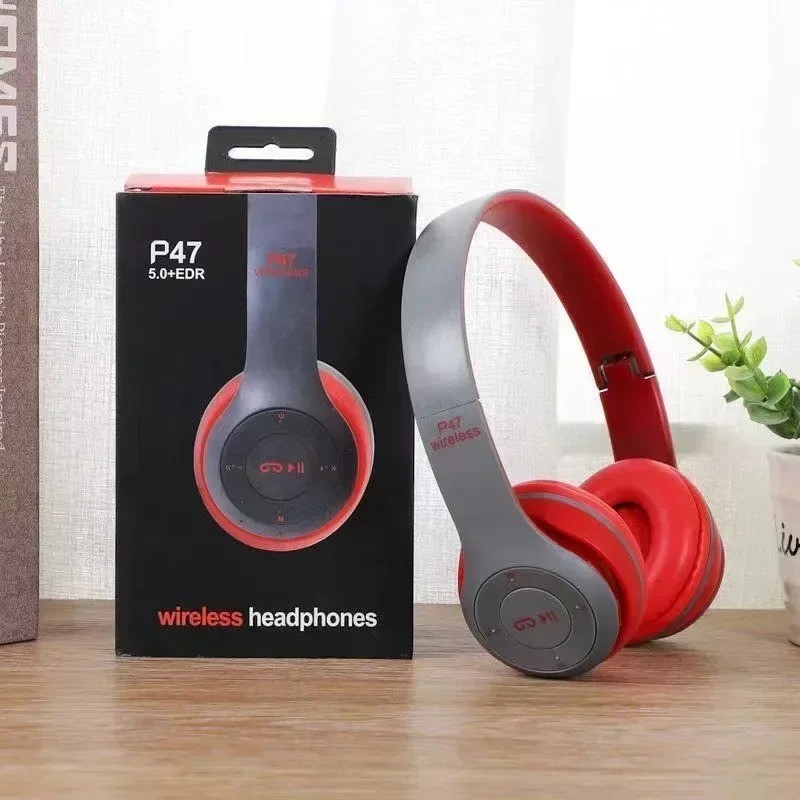 Wireless Headphones Headsets Super Bass Bluetooth Foldable Stereo Earphones Mic
