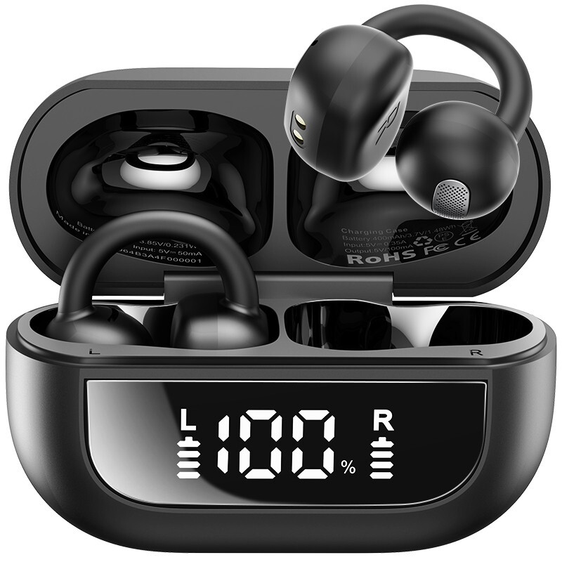 TOZO Open EarRing Bluetooth Headphones Open Ear Clip Wireless Earbuds