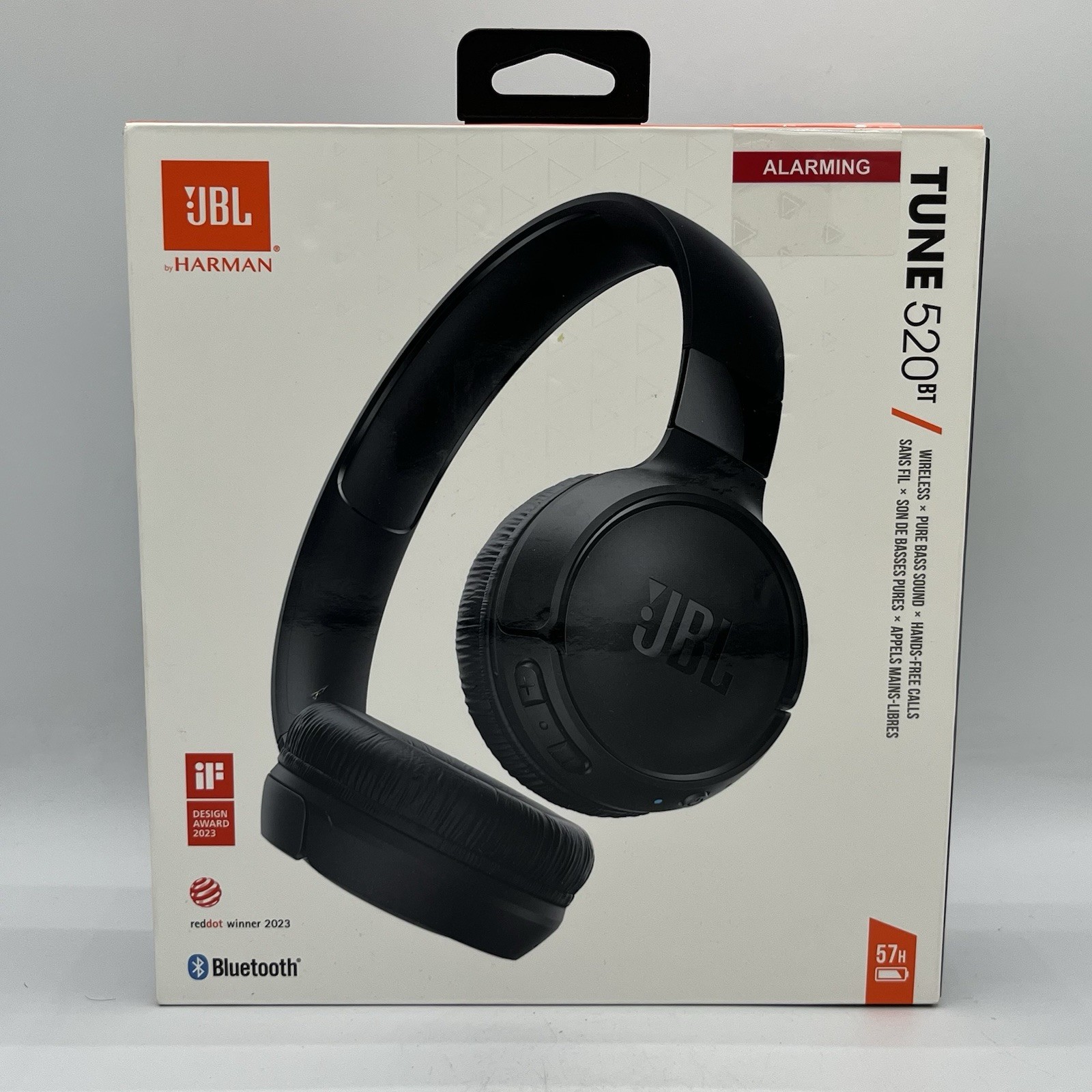 JBL Harman Tune 520BT Bluetooth Wireless On-Ear Headphones Black New Sealed Box