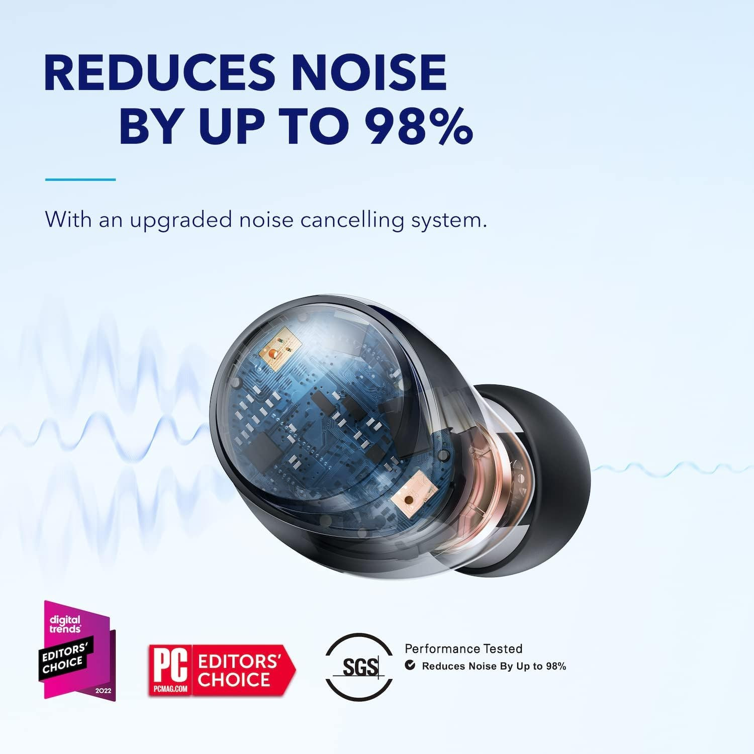 by Anker Space A40 Adaptive Active Noise Cancelling Wireless Earbuds, Reduce Noi