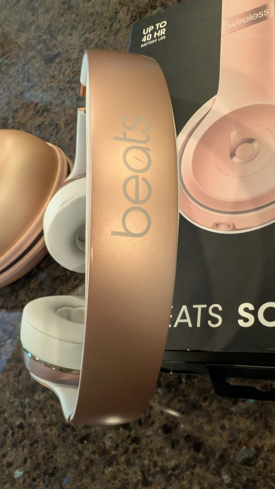 Beats by Dr. Dre Solo3 Headphones – Rose Gold. Original box and travel case.