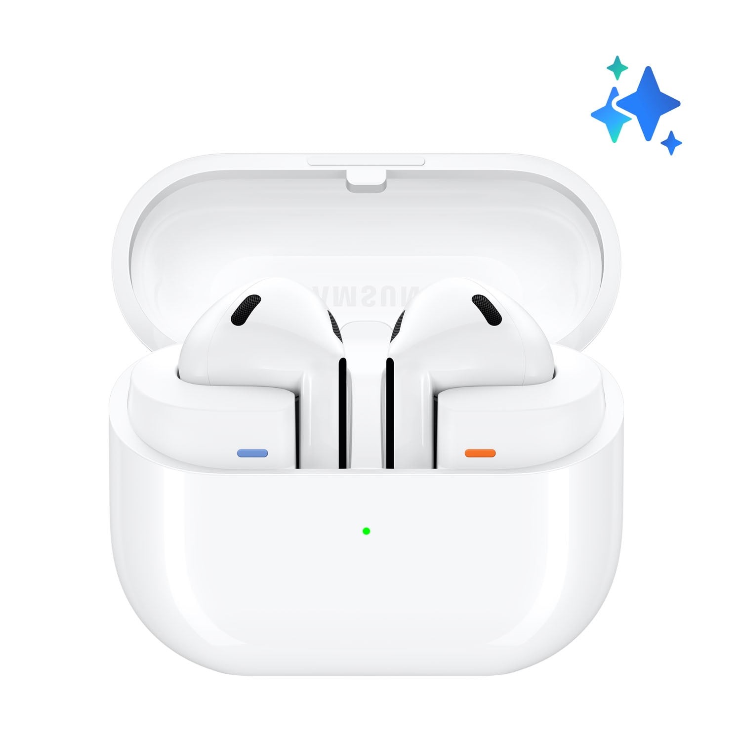 Samsung SM-R530NZWWXAR Galaxy Buds3 Bluetooth Earbuds with Charging Case, White