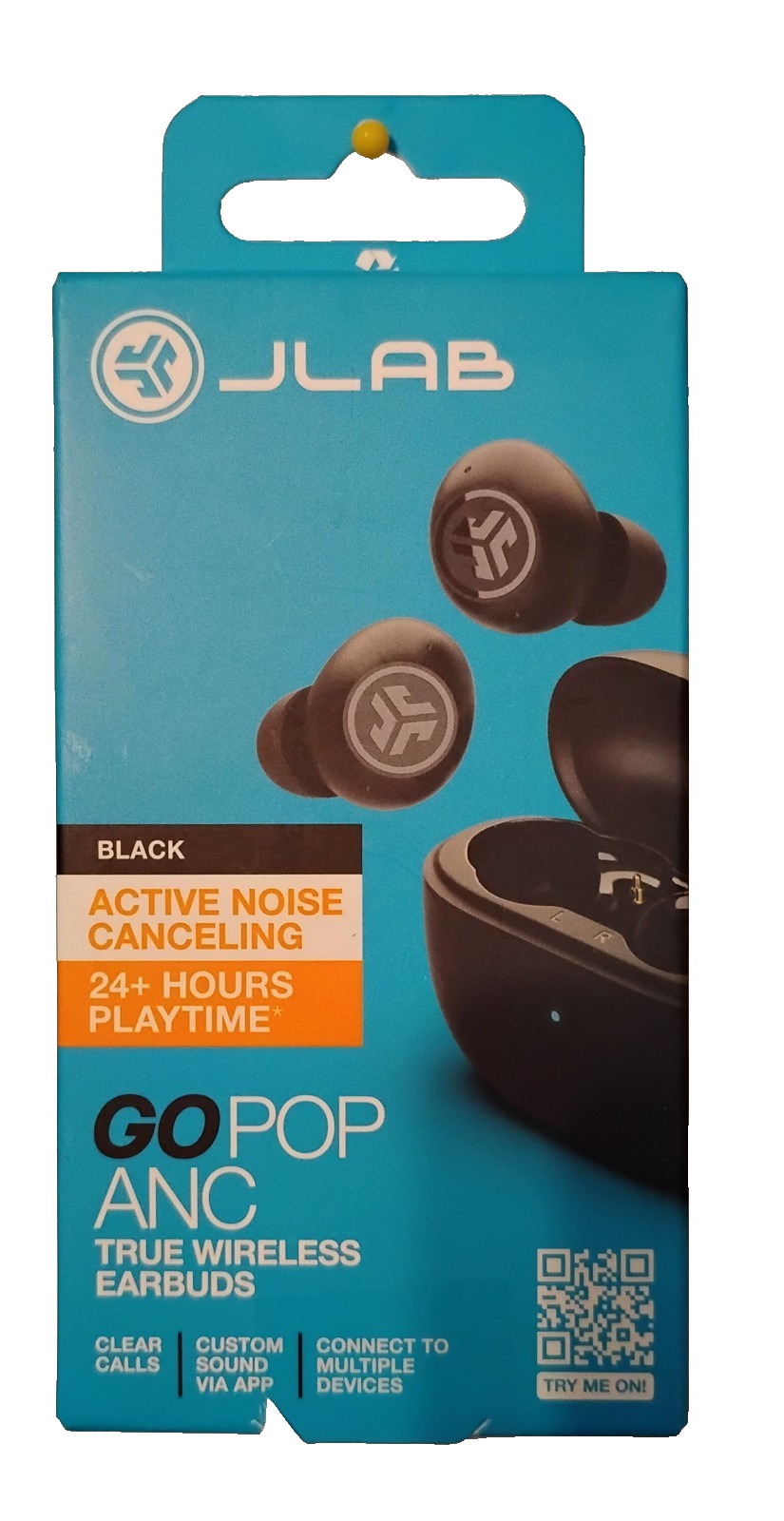 JLab Go Pop ANC True Wireless Earbuds , 24+ Hr Playtime, Bluetooth, Android/iOS
