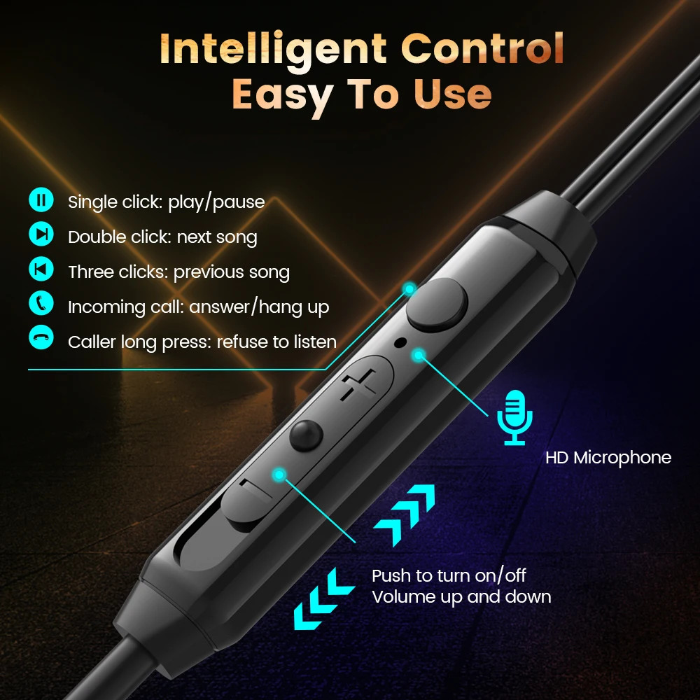 90° Elbow Wired Earphone 3.5Mm/Type C Headphone HD Noise-Canceling Dual Micropho