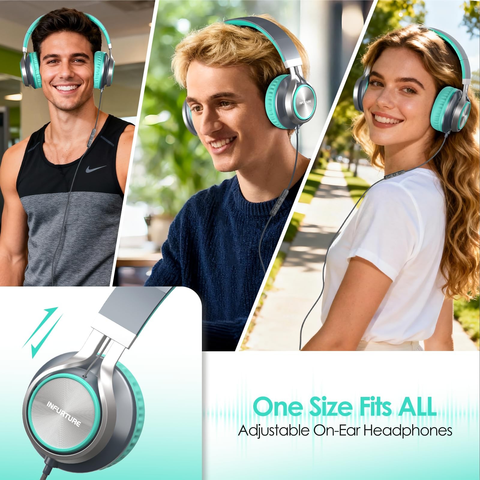 USB C Headphones Wired with Microphone Tangle-Free Plaiting Line,Over Ear Hea…