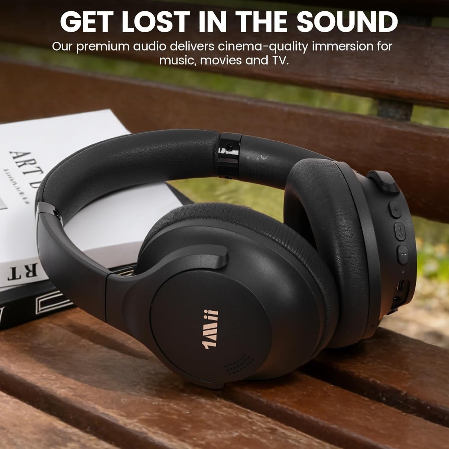 Y8+ Hybrid Noise Cancelling Headphones, 100H Playtime, Bluetooth 6.0