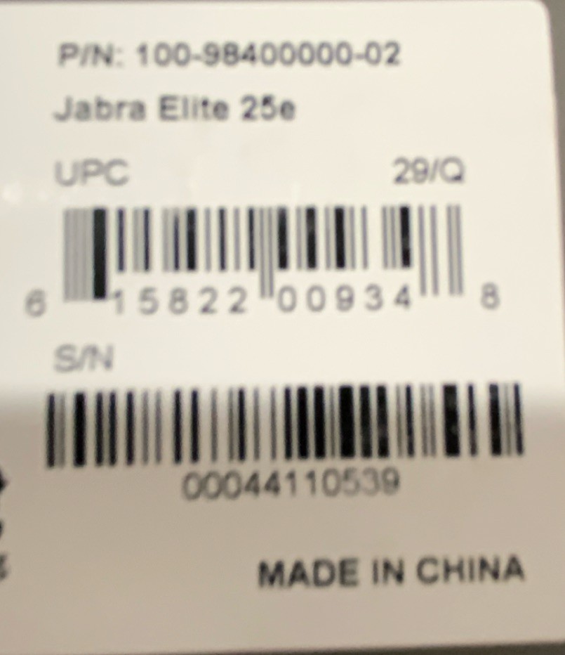 Jabra Elite 25e Neckband Bluetooth Headphones, Black, Wind & Water Resistant, 1…