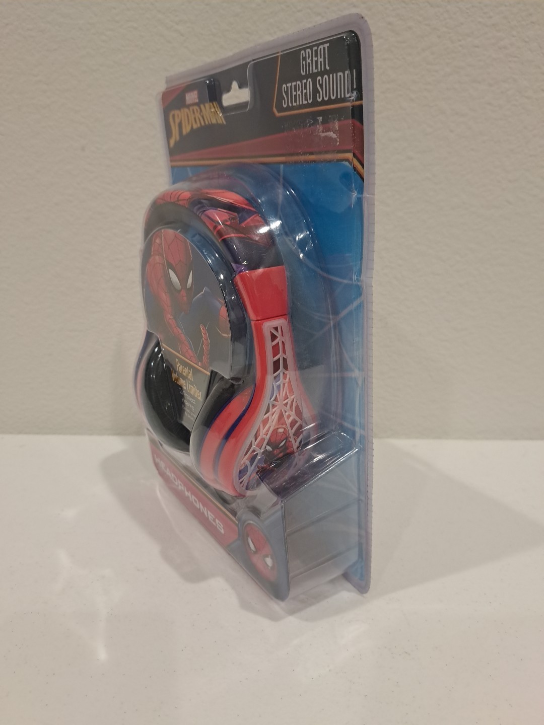 Marvel Spider-Man Kids Headphones, Adjustable Headband, Parental Volume Limiter